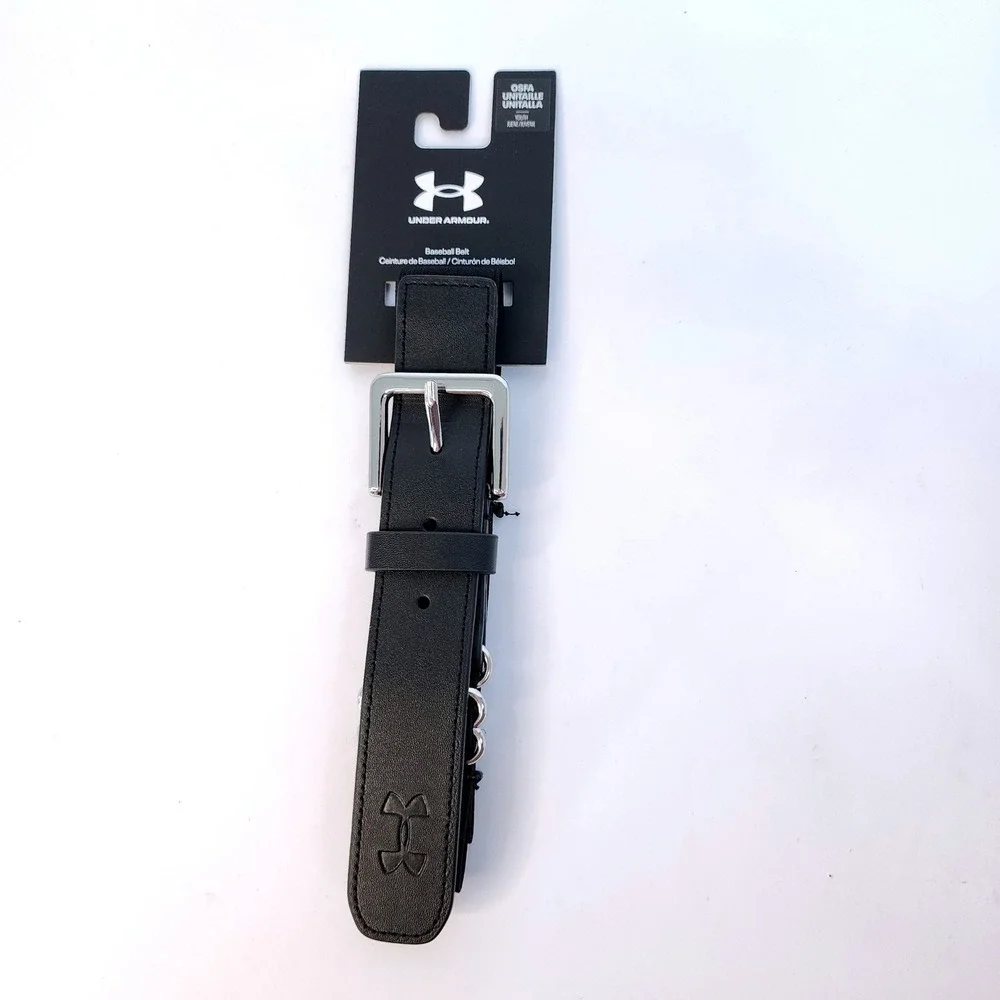Under Armour Youth Baseball Belt Black Adjustable OSFA 1252085-001